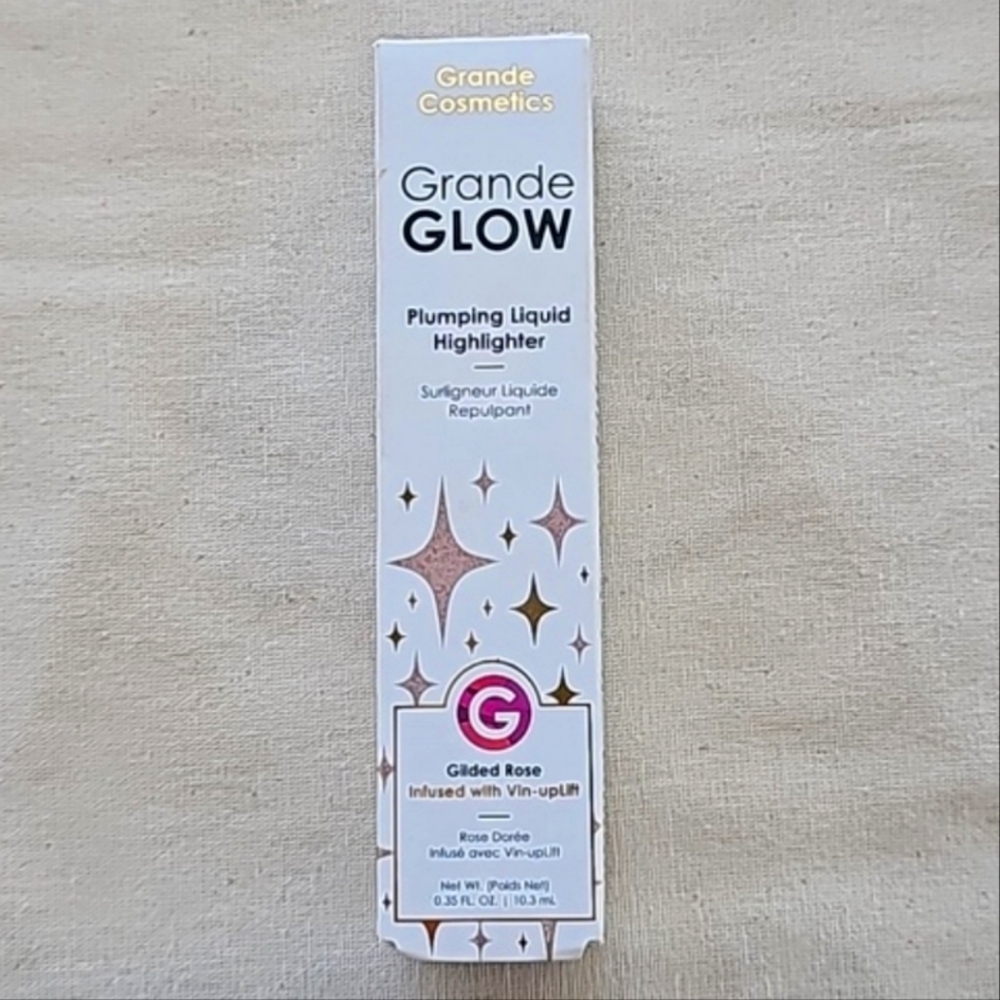 NWT - Grande Cosmetics Grande GLOW Plumping Liquid Highlighter Gilded Rose